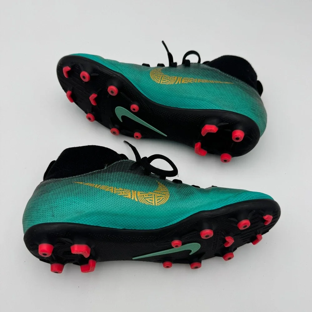 Nike Mercurial Superfly 6 CR7 MG Jade Gold Youth Soccer Cleats 5.5Y AJ3111-390